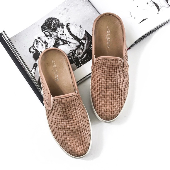 J Slides Shoes - J/SLIDES 'Aubrey' Leather Slide Sneakers